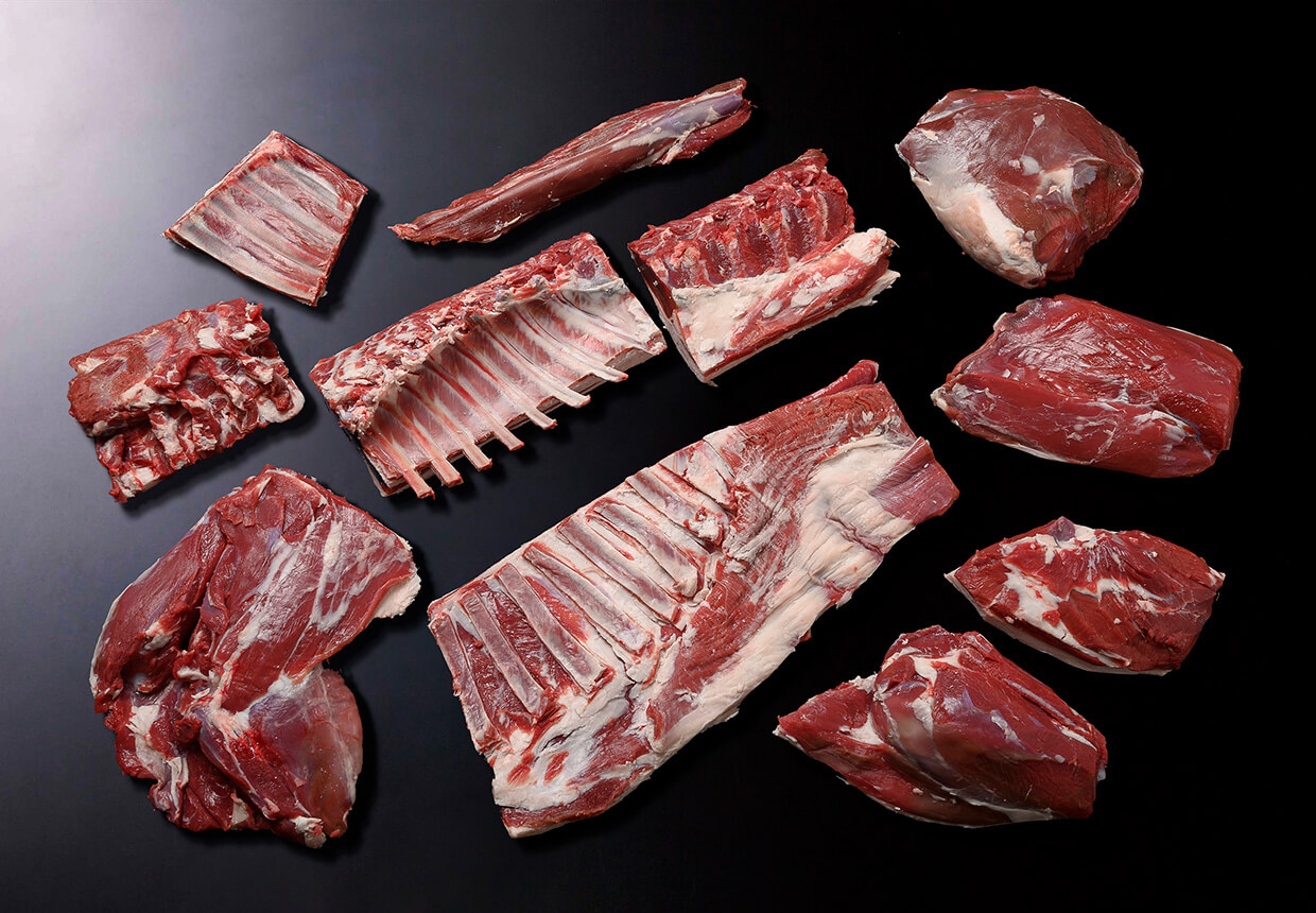 厳選された鹿肉