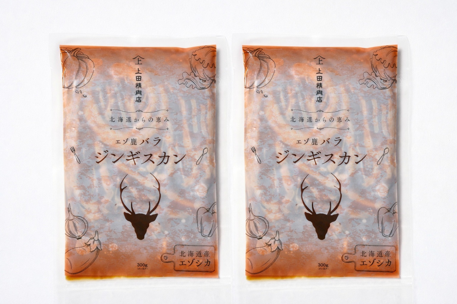 【季節限定・予約販売】行者ニンニク600g　エゾ鹿バラジンギスカン300g×2 2